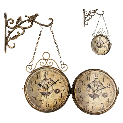 Horloge murale d'angle double face pour optimiser les petits coins