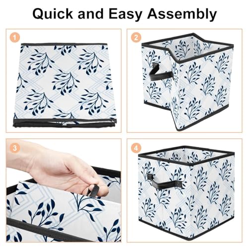 Boîte de rangement pliable en tissu pour masquer le désordre des jouets et vêtements - 5