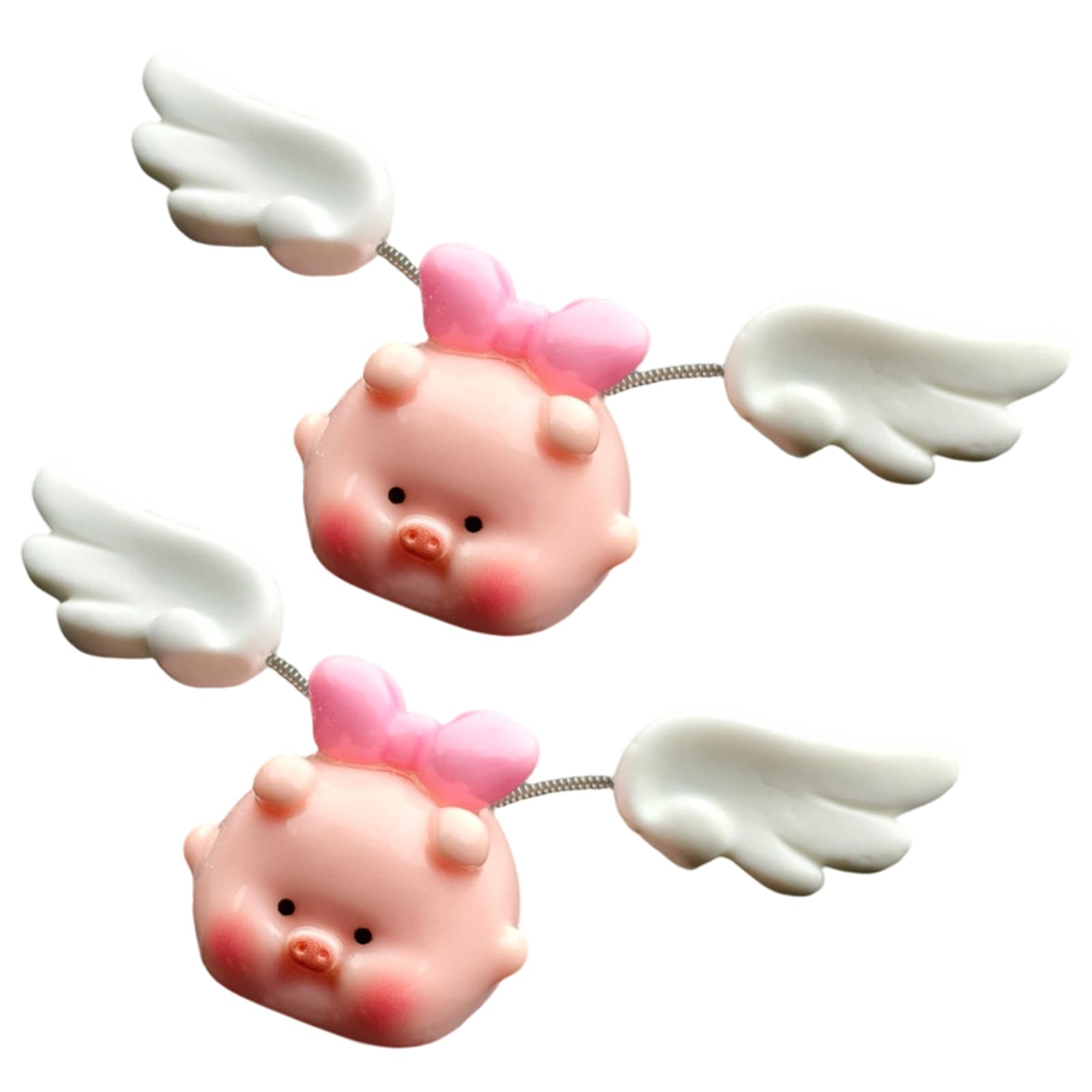 Limtula Swing Pigs Statue Miniature Wobbling Shaking Animal Figurine for Vehicle Interior Decors and Offices Desk Accessories Swinging Pigs Figurine