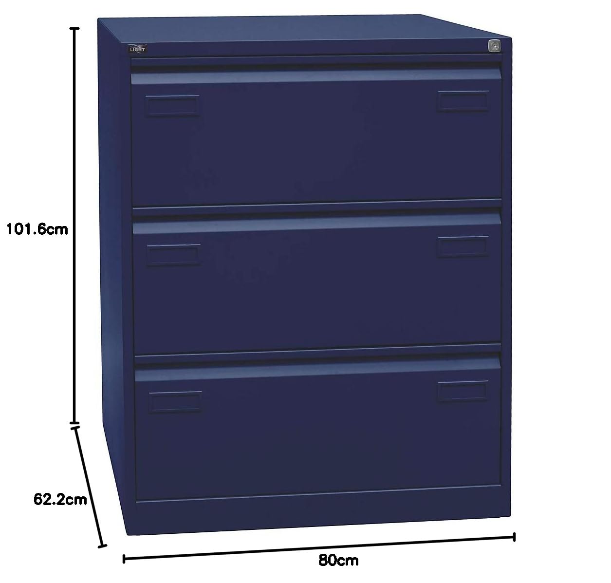 BISLEY Light Hängeregistraturschrank, doppelbahnig, DIN A4, 3 HR-Schubladen, Metall, 633 Schwarz, 62.2 x 80 x 101.6 cm