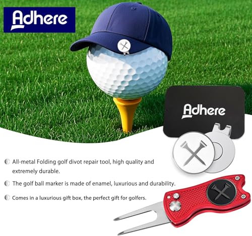 Marcadores de pelota de golf Adhere con clips magnéticos para gorras 6