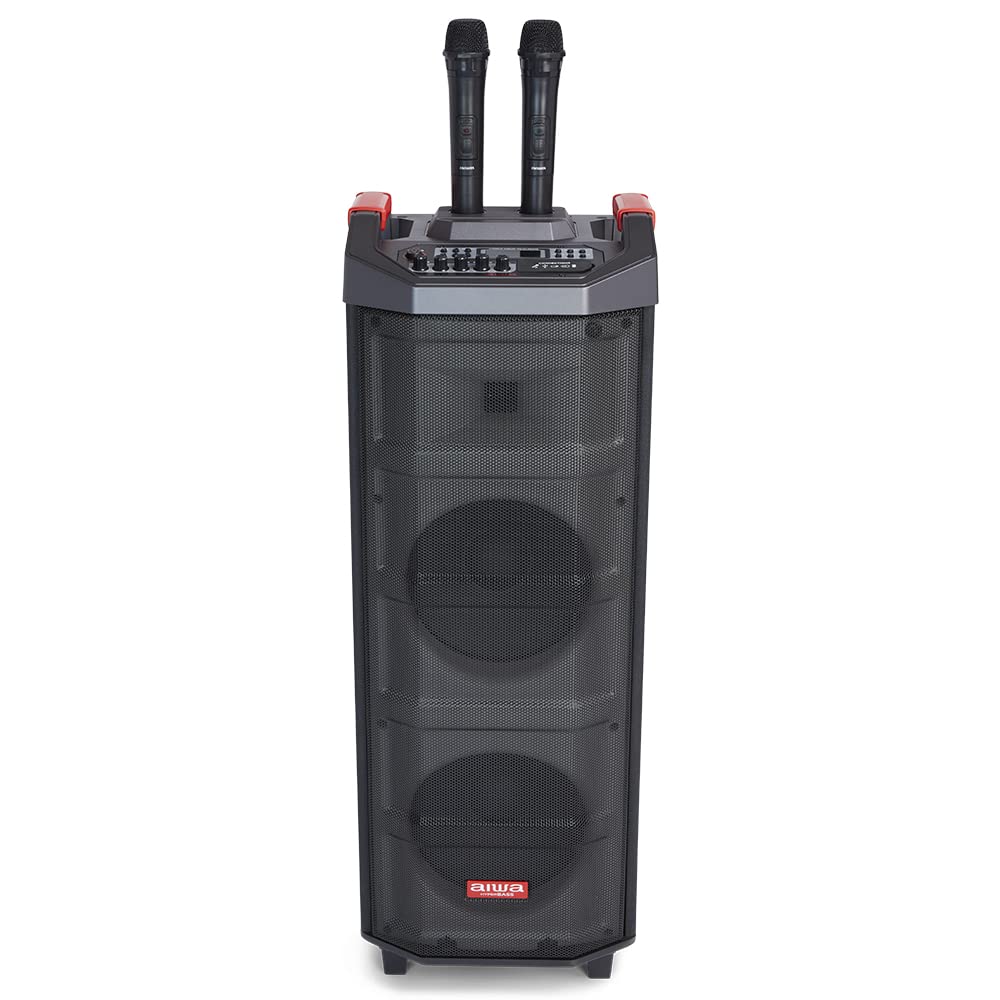 AIWA - KBTUS-710, TROLLEY PARTY SPEAKER 700 W, Bluetooth 5.0 portata 10m, TunerFM, porte USB/SD per Mp3 Recorder/Player, AUX in, 2 microfoni, batteria ric. durata 8 ore, AC adapter, telecomando