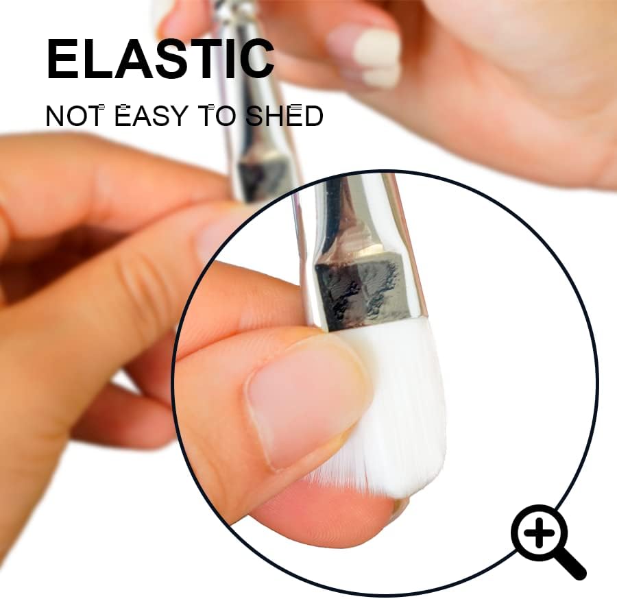 Miniatura 4 de HIMI Little Bird - Juego de 5 pinceles para pintura acrílica al óleo gouache, 1 pincel ancho, 3 pinceles de abanico, 1 pincel de revestimiento,