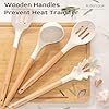 Astercook Kitchen Utensils set, 39 PCS Silicone Cooking Utensils Set with Wooden Handle, 446°F Heat Resistant Food Grade Utensil Sets, BPA Free Kitchen Gadgets Tools Set for Nonstick Cookware (Cream) #4