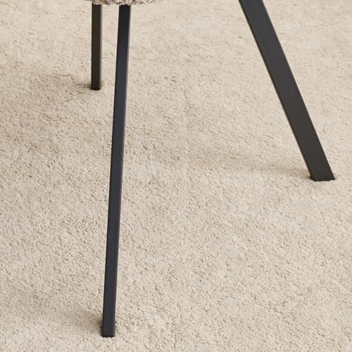 Image of Home Centre | Bruce Set of 2 Fabric Dining Chairs | Dining Chair for Home | Metal | Beige | 1 Year Warranty