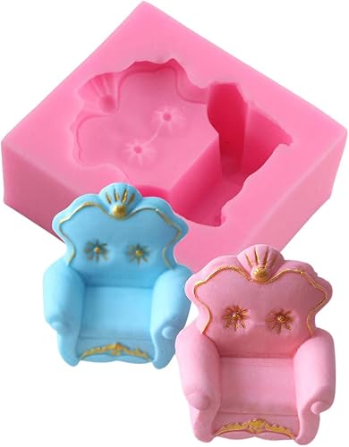 3D Sofá Silla Molde de Silicona Estilo Europeo Muebles Decoración de Pasteles Moldes de Fondant Pastel Molde de Chocolate Candy Gum Pasta Jabón
