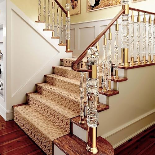 Barandillas de escalera de acrílico transparente decorativas y resistentes 5