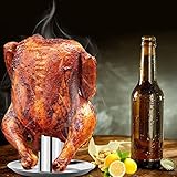 Hähnchenbräter, Hähnchenhalter aus Edelstahl, Bierdose für Hähnchengrill, Zerlegbarer Geflügelbräter mit Abtropfschale (1 Stück)