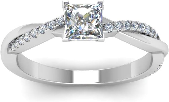 SISGEM Princess Cut Engagement Rings Set for Women,1.84/2.84 CTW Infinity Twist Moissanite Rings Sterling Silver Wedding Engagement Anniversary Set Bands Free Engraved