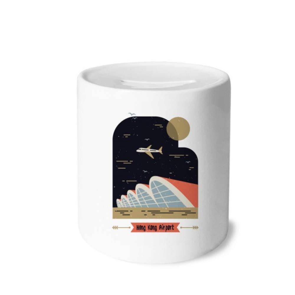 DIYthinker Hong Kong International Airport Money Box Saving Banks Ceramic Coin Case Kids Adults