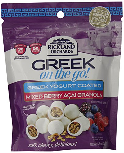 Rickland Orchards Greek Yogurt Coated Granola, Mixed Berry Acai, 6.5 Ounce