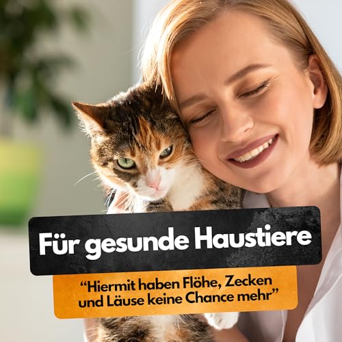 Spot On Repellent - 3 Tuben - Gegen Flöhe, Zecken, Läuse - Für Katzen und Hunde - Zum direkten Auftragen auf die Haut - Zeckenschutz Katze - Zeckenschutz Hund - Zeckenmittel (L (20-30 KG))