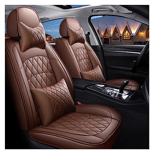 Couvre-sièges auto cuir PU marron Mercedes 5 places