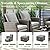 HOMREST 6 Piece Patio Conversation Set, Outdoor Rattan Sectional Sofa Set with Ottoman with Storage, Patio Sofa with Coffee Table for Garden, Porch, Backyard (Gray)