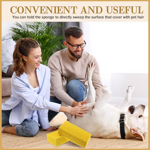 Image of Jingmore 8 Pack Pet Hair Lifter Remover Sponge Cat and Dog and Other Pet Hair from Furniture, Carpet, Bedding and Clothing, Removal Tool, 5.91 x 2.76 x 1.57 Inches