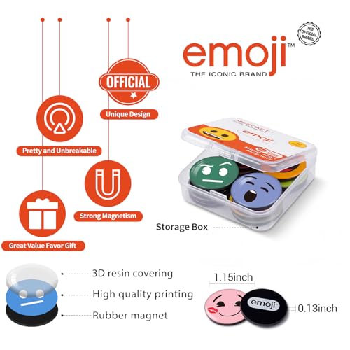 Imanes decorativos de emoji MORCART 16 piezas miniatura 4