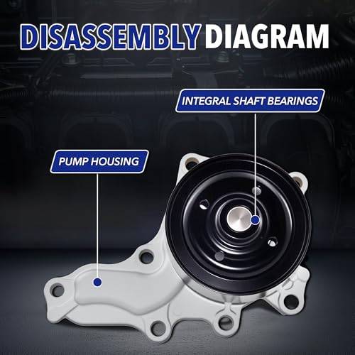 Image of Water Pump AW6252 Compatible for Scion tC 2011-2016, Compatible for Toyota Camry 2010-2017, Compatible for Highlander 2009-2019, Compatible for RAV4 2009-2020[2.5L /2.7L L4] Engine Only