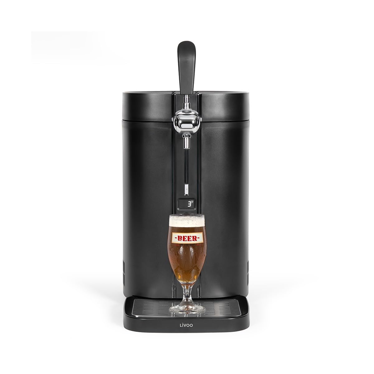 LIVOO - Tireuse à bière DOM511-60W, 3 à 12°C, compatible fut 5L, 50 dB