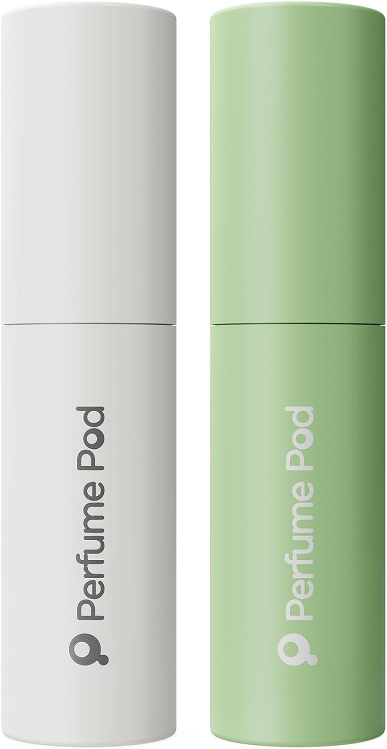 Perfume Pod TANGO Travel Perfume Atomizer Bundle, 2 Pack, White and Aqua