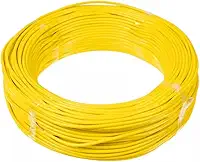 Cabo Eletrico Flexivel 2,5mm Com 100 Metros Fio Elétrico Anti Chamas Rolo Eletricista Conduite Fiu Cores:Amarelo