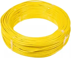 Cabo Eletrico Flexivel 2,5mm Com 100 Metros Fio Elétrico Anti Chamas Rolo Eletricista Conduite Fiu Cores:Amarelo
