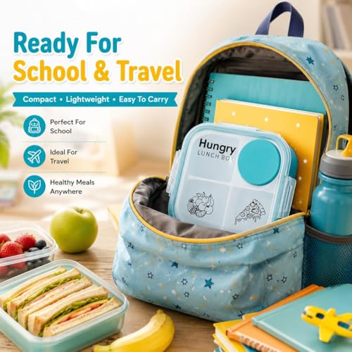Image of Premium Insulated Lunch Box for Office & School | Leakproof Tiffin Box with Airtight Lid | Food Grade BPA Free Container | Keeps Food Fresh Hot & Cold | Portable Lunch Box for Men Women (Blue)