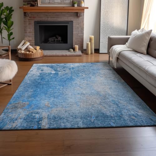 Addison Rugs Mayfield 168x120 cm Alfombra Lavable Azul miniatura 5