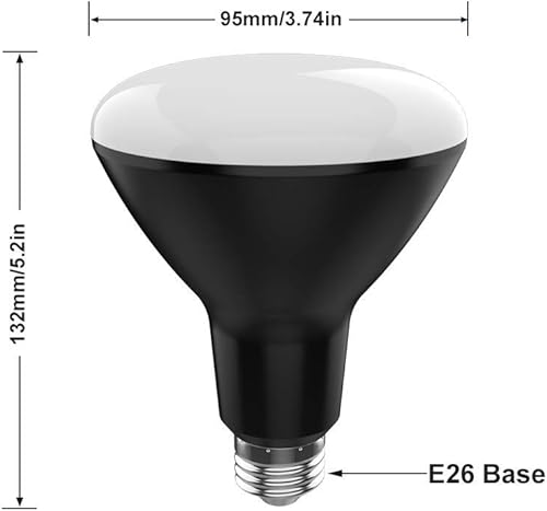 Miniatura 6 de GREENIC Bombillas LED UV negras de 15 W (equivalente a 100 W) base mediana BR30 E26, nivel UVA, 385-410 nm, luz negra UV que brilla en la oscuridad