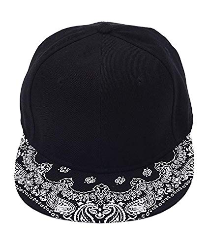 Image of Quanhaigou Floral Flower Hawaiian Cotton Adjustable Snapback Hats Men's Women's Hip-Hop Flat Bill Baseball Caps