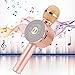 SaponinTree Micrófono Karaoke Bluetooth, 4 en1 Microfono Inalámbrico Karaoke Portátil con Luces LED 7 Colores para Niños Canta Partido Musica Compatible con Android/iOS