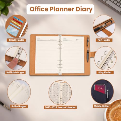 Image of Giftana Personalized Diary with Name, Personalized Office Planner Notebook Diary with Magnetic Lock, Corporate Gifts for Employee (Black)