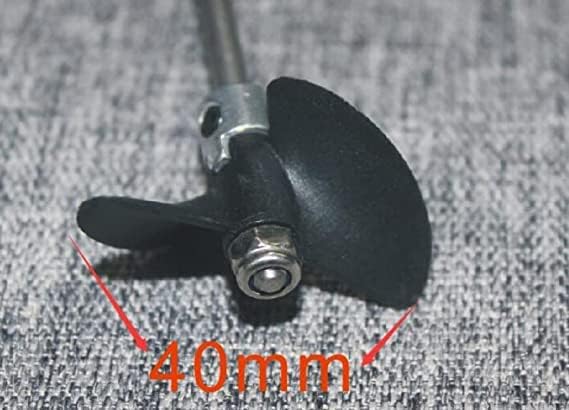 BONOCO RC Replacement Parts for Atomic V792-4 Rc Boat Parts 3.0mm Shaft and 40mm Rudder Parts Propeller Shaft with Propeller V792415