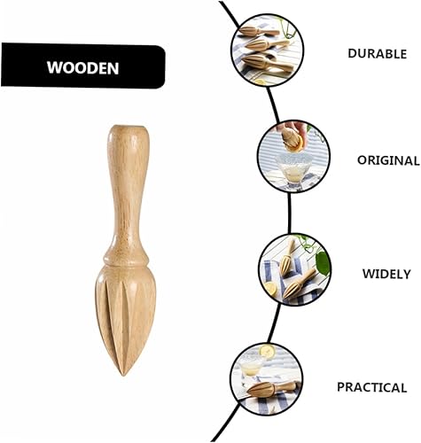 Miniatura 5 de Exprimidor manual de cítricos de madera, prensa de mano, escariador de limón naranja, extractor de frutas fácil de apretar para cocina uso doméstico