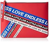  PINKO Damen Inventi Busta Gommato+stampa Lucida Handgelenkstasche, Mehrfarbig (Rosso/Blu), 0,020x21x28 centimeters