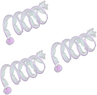 PRETYZOOM 3 Peças Túnel De Gato Dobrável Brinquedo Para Animais De Estimação Túnel De Gato Dobrável Túnel De Gato Dobrado Brinquedos Interativos Para Gatos Túnel Circular De Gato Túneis De