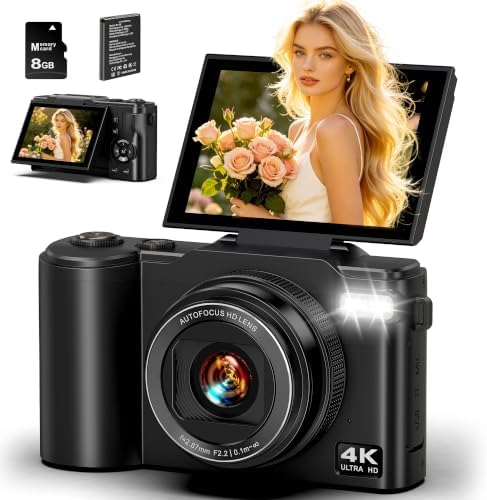 Digital Camera - 4K Vlogging Cameras for Photography - 64MP UHD A...