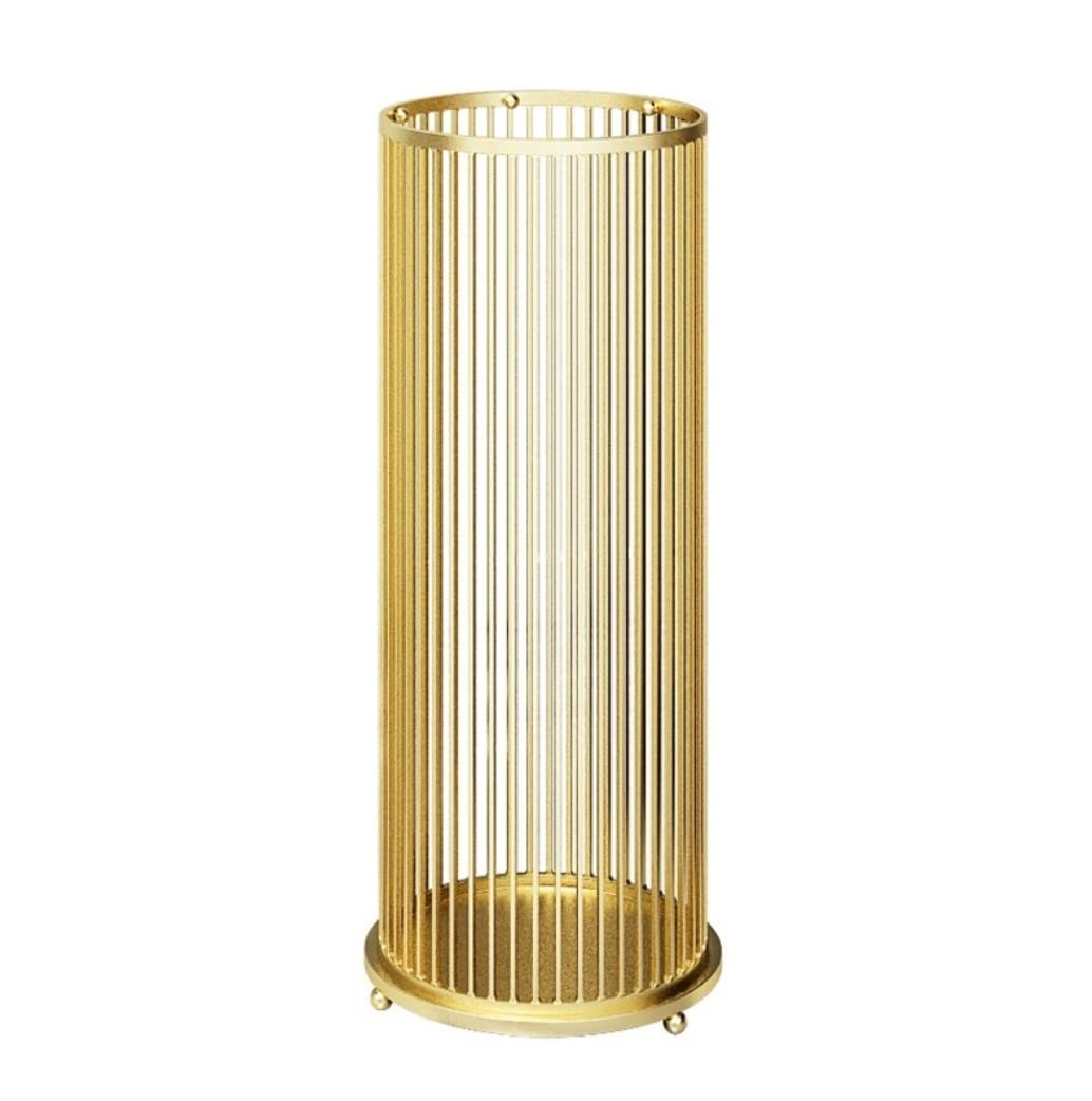 HYLYGFH Stylish Round Metal Umbrella Stand - Modern nizer for Home & Office, Space-Saving Design for Hallway & Entryway, Perfect Umbrella Holder for Any Décor.