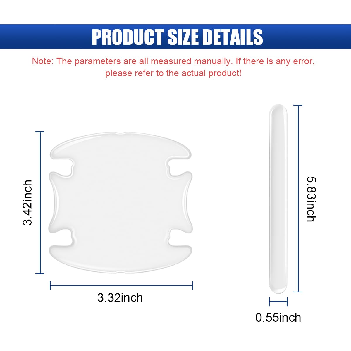 16PCS Car Door Handle Cup Scratch Protector Set, Waterproof Car Door Bowl Sticker Protector Film, Anti-Scratch Car Paint Cover Guard Pad Universal for Most Cars, SUVs (Transparent)