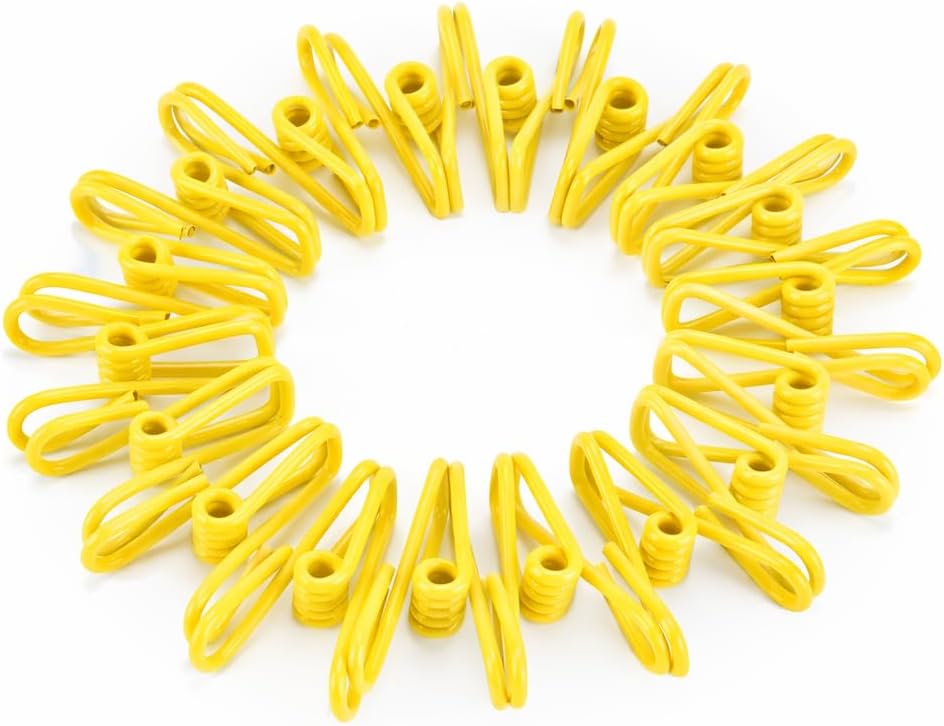 Mr. Pen- PVC-Coated Utility Clips, 2 Inch, 18 Pack, Yellow