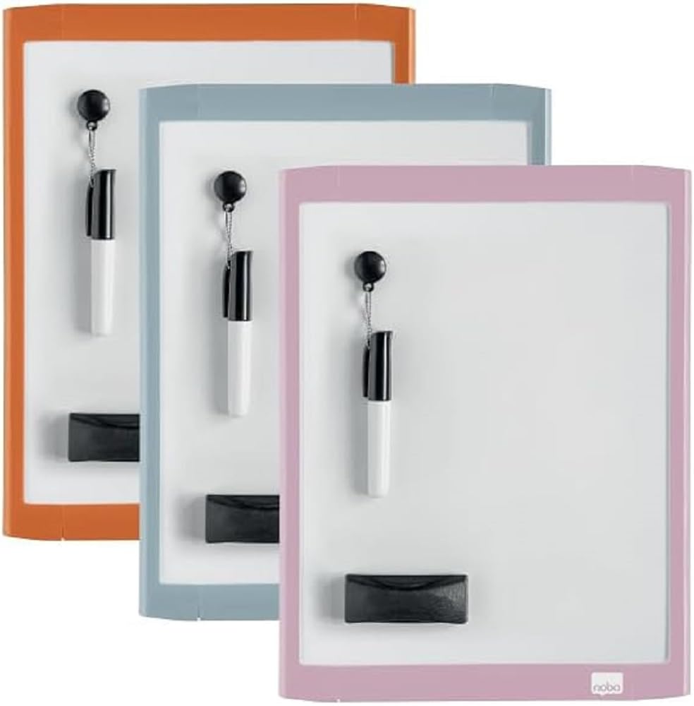 Nobo Mini Whiteboard Magnetic Lacquered Steel Single Sided 22 (W) X 28 (H) Cm