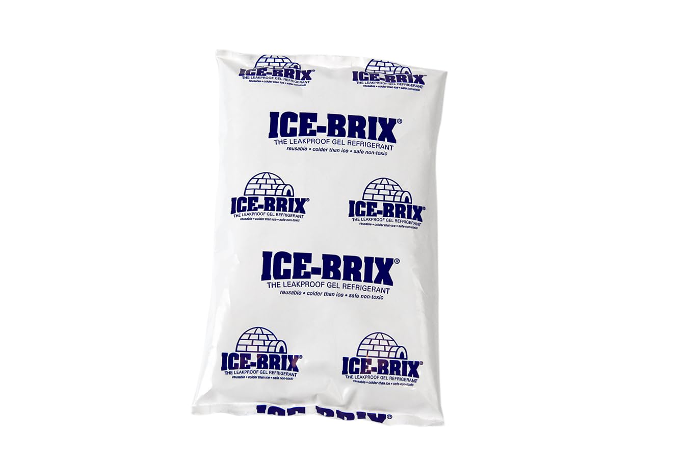 Polar Tech Ice Brix Leakproof Long Lasting Reusable Cold Packs Food-Safe Gel Ice Packs for Coolers & Shipping 8oz IB 8 (Case of 36)