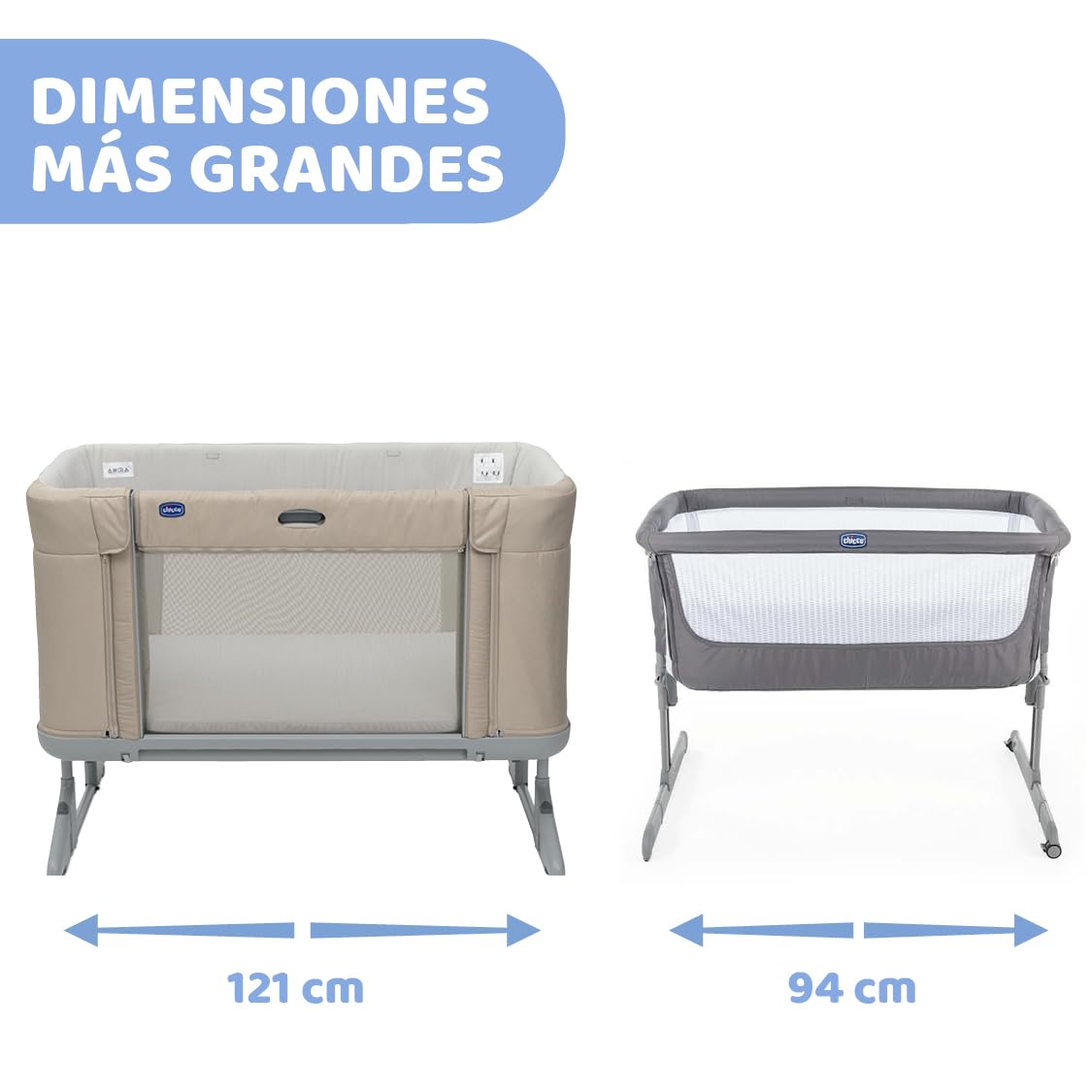 Chicco Next2Me Forever, Cuna Colecho Bebé 3in1, Se Convierte en Cuna Montessori, hasta 4 Años (22 Kg), Altura Ajustable, Buena Circulación del Aire, 4 Ruedas, Colchón Incluido