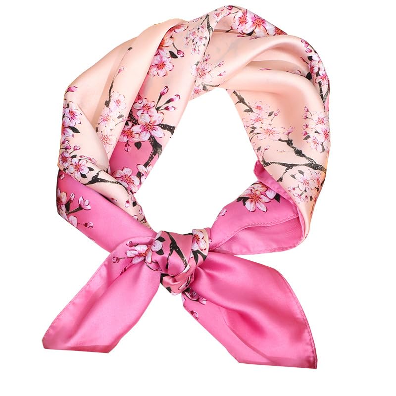 Chiffon Scarves Neck Scarf Cowboy Soft Smooth Satin Bandana Hair-Wraps Square 26 * 26