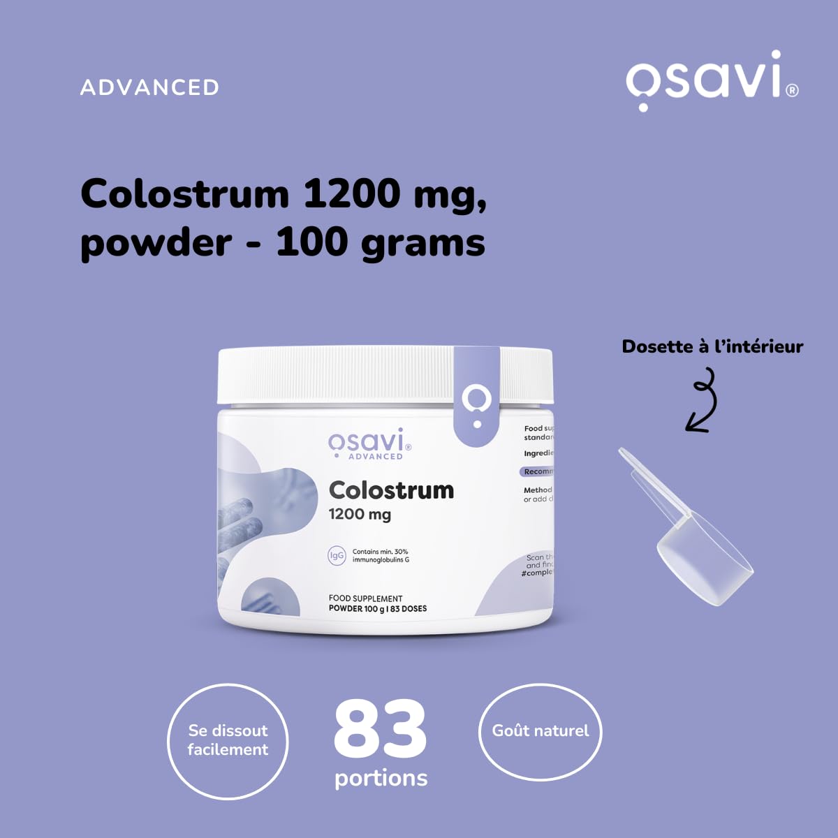 Osavi Colostrum Powder, 1200mg - 100g