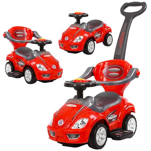 ChromeWheels 3 in 1 Ride on Toys Push Car with