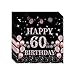 VReder Servietten 60 Geburtstag, Schwarz Roségold Papier Party Servietten, Happy Birthday 60. Servietten für Mädchen Frau Frauen Geburtstag Feiern Party Decorations 40 Stück Baby,Schwarz günstig Kaufen-VReder Servietten 60 Geburtstag, Schwarz Roségold Papier Party Servietten, Happy Birthday 60. Servietten für Mädchen Frau Frauen Geburtstag Feiern Party Decorations 40 Stück