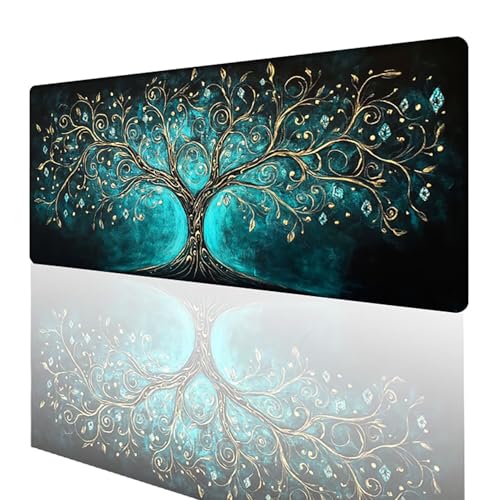 Tapis de souris XXL 900x400mm poisson idéal pour organiser le bureau à la maison ou au travail