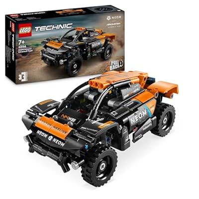 LEGO Technic NEOM McLaren Extreme E Race Car Set  Auto-Spielzeug mit Rückziehmotor für Kinder  baubares Aufziehauto  Technik-Geschenk für Jungs und Mädchen ab 7 Jahren 42166