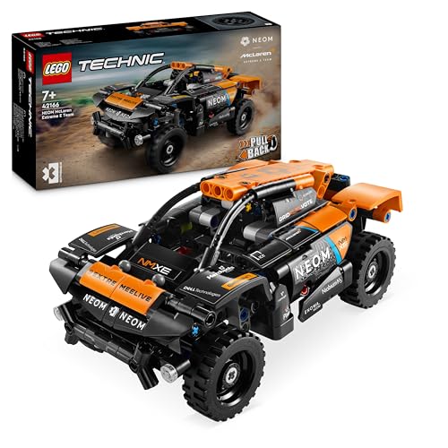 LEGO Technic NEOM McLaren Extreme E Race Car, Vehículo Todoterreno de Juguete con Tracción Manual hacia Atrás, Coche de Carreras Rally como Regalo para Niños y Niñas de 7 Años o Más 42166
