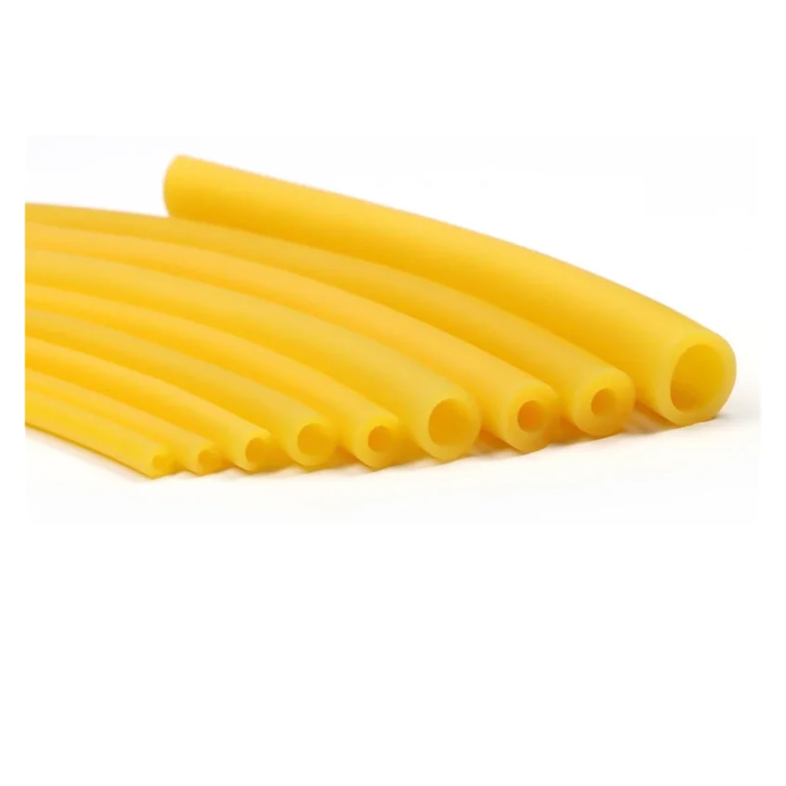 1~10m Tubi in gomma lattice naturale elastico giallo ad alta resilienza ID 1,6~18mm Fascia fitness(5 meters,14x18mm)